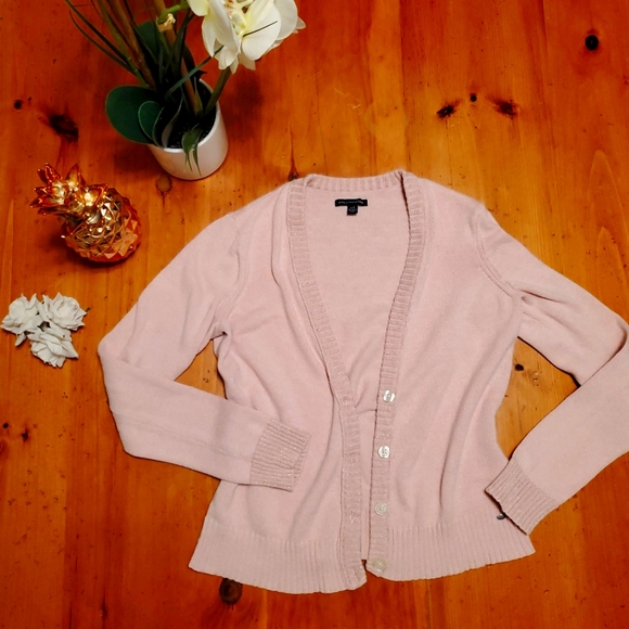 AE blush cardigan sweater large - Picture 8 of 10